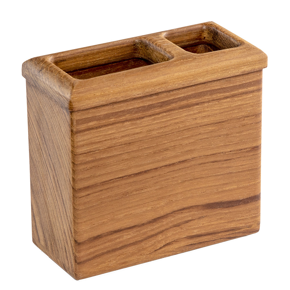 Whitecap Square Toothbrush Holder (Oiled) - Teak 63111