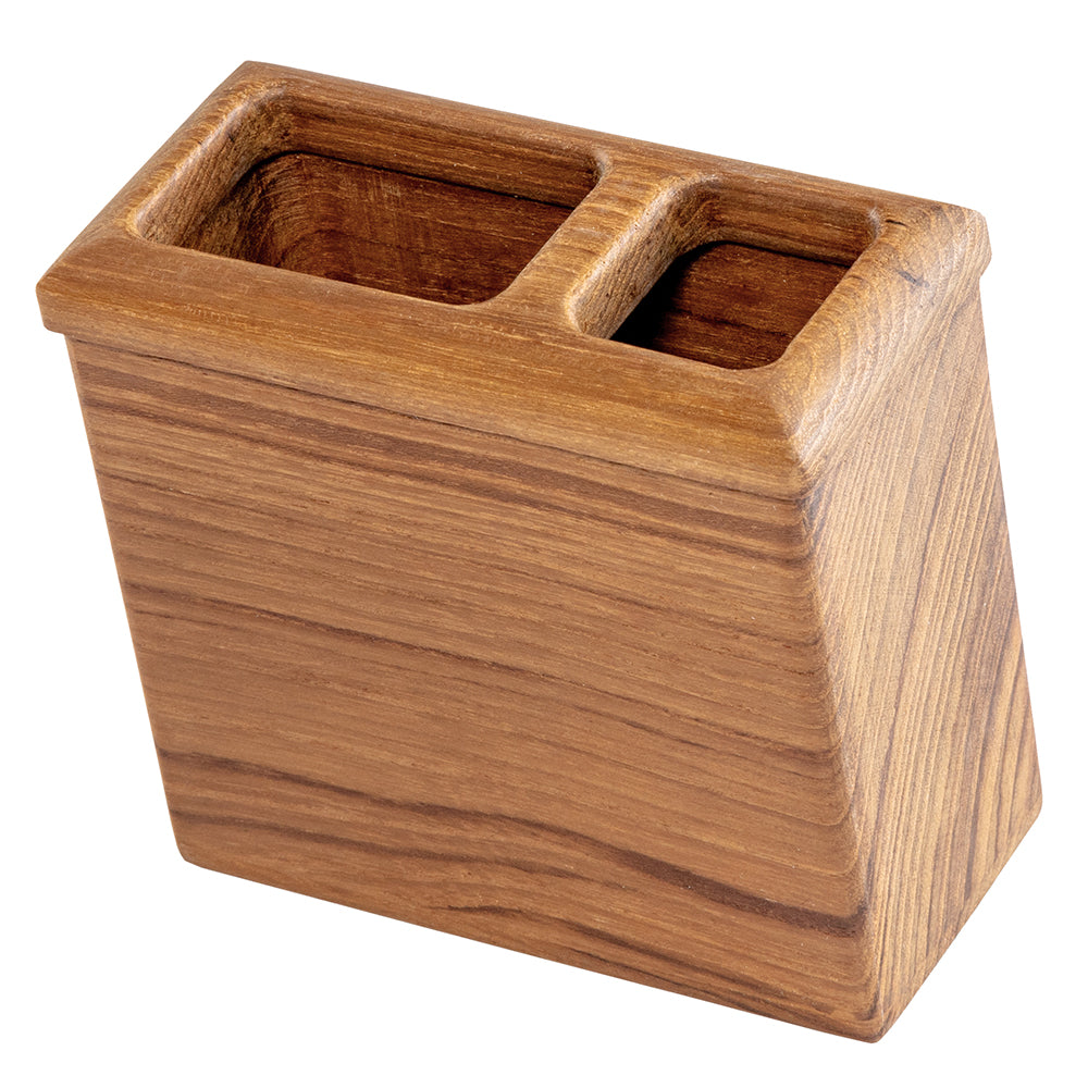 Whitecap Square Toothbrush Holder (Oiled) - Teak 63111
