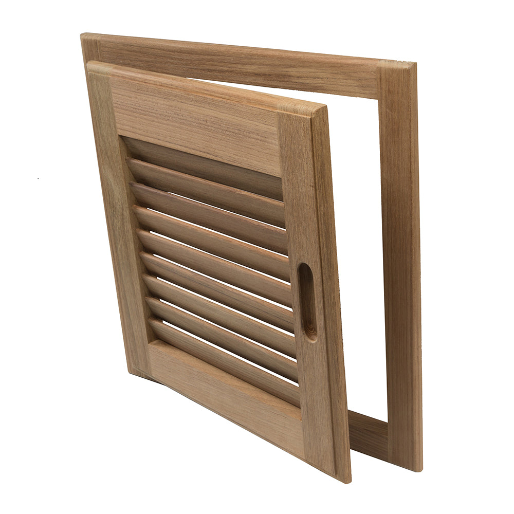 Whitecap Teak Louvered Door & Frame - Right Hand - 15" x 15" 60722