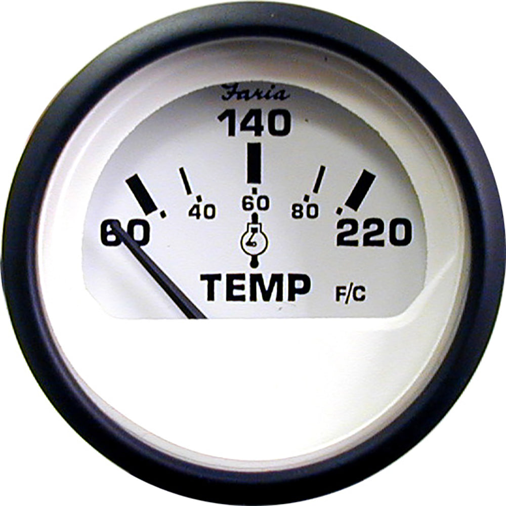 Faria Euro White 2" Cylinder Head Temperature Gauge (60 - 220° F) 12910