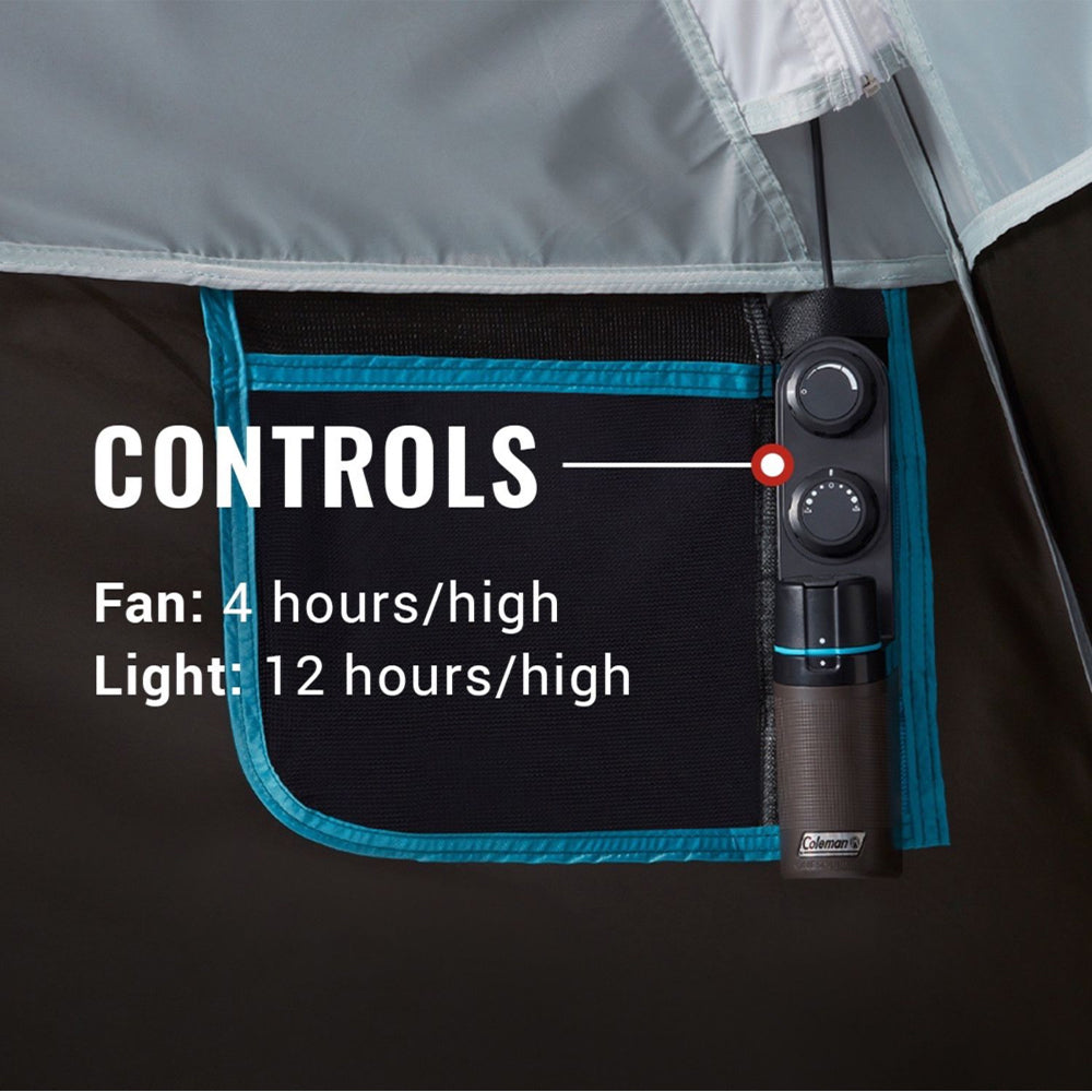 Coleman OneSource Rechargeable 4-Person Camping Dome Tent w/Airflow System & LED Lighting 2000035457