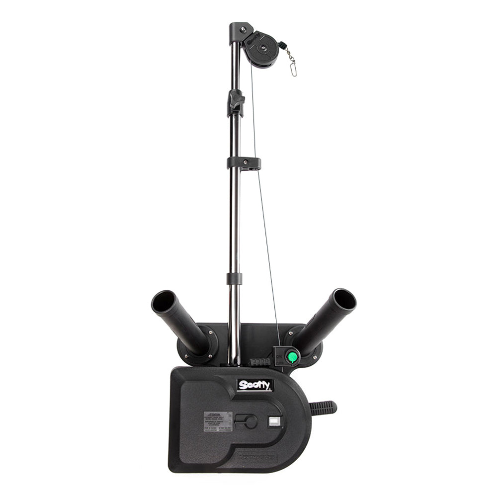 Scotty 1116 Propack 60" Telescoping Electric Downrigger w/ Dual Rod Holders and Swivel Base 1116