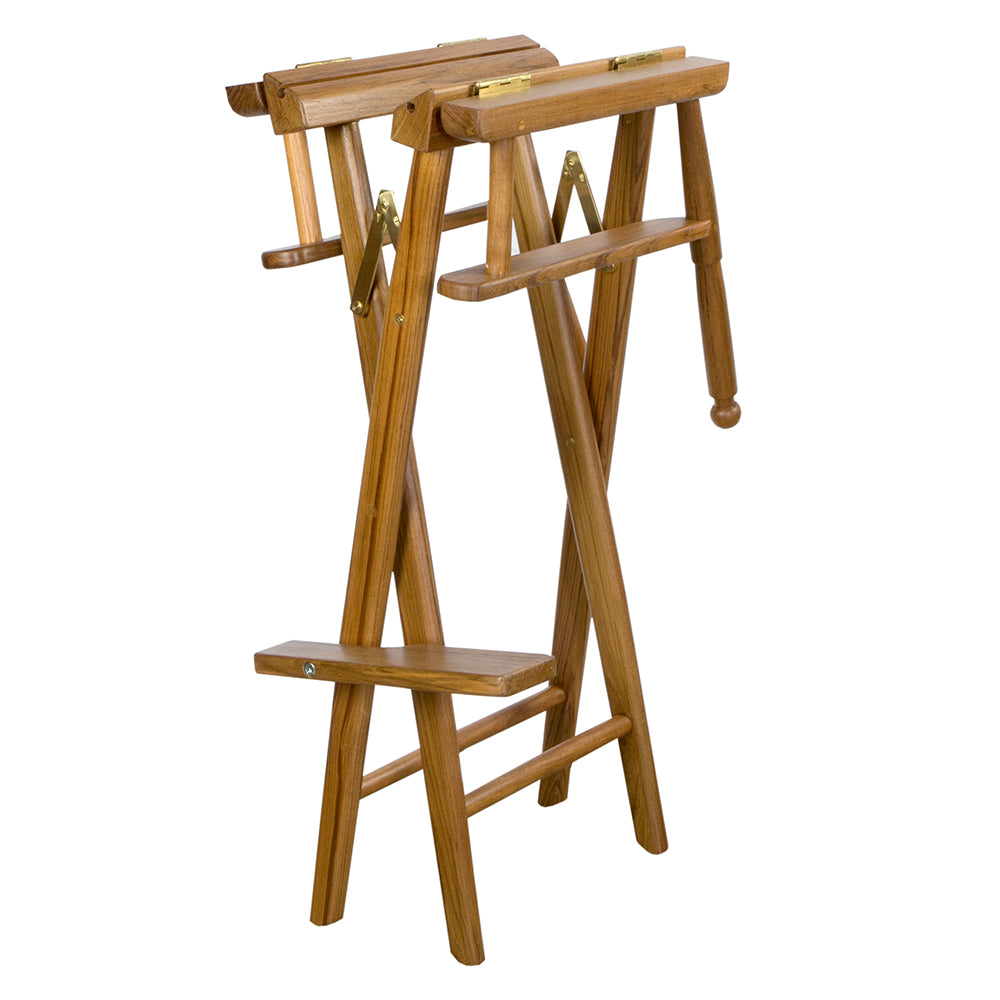 Whitecap Captain's Chair w/Natural Seat Covers - Teak 60048