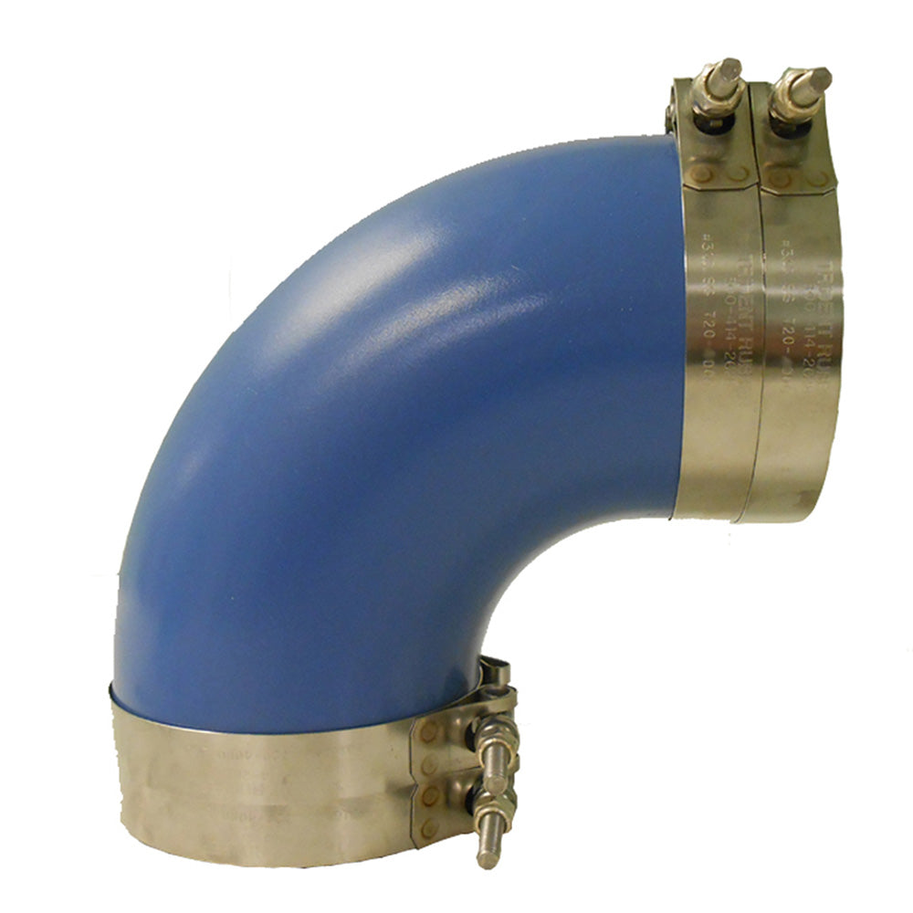 Trident Marine 3" ID 90-Degree Blue Silicone Molded Wet Exhaust Elbow w/4 T-Bolt Clamps 290V3000-S/S