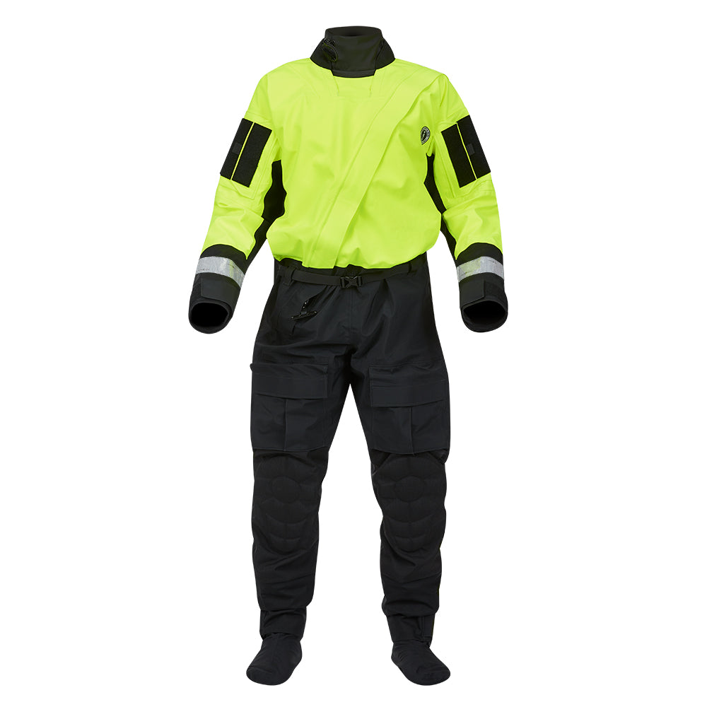 Mustang Sentinel™ Series Water Rescue Dry Suit - Fluorescent Yellow Green-Black - Large 2 Long MSD62403-251-L2L-101