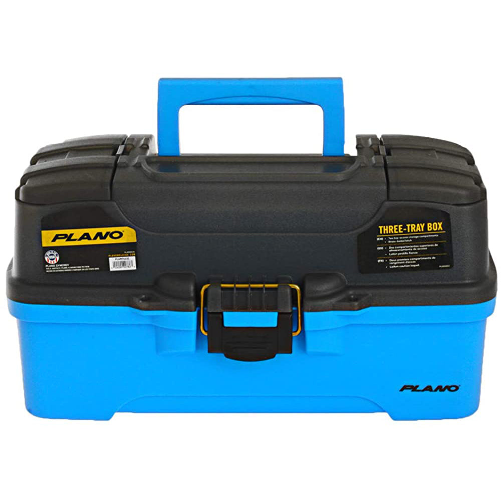 Plano 3-Tray Tackle Box w/Dual Top Access - Smoke & Bright Blue PLAMT6231