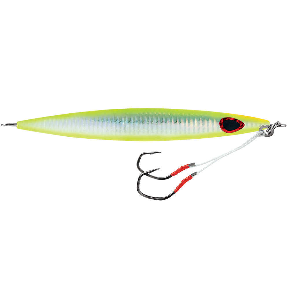 Williamson Kensaki 280 Jig - 7.25" - 9-7/8oz - UV Chartreuse Glow Zebra KSJ280UVCGZ