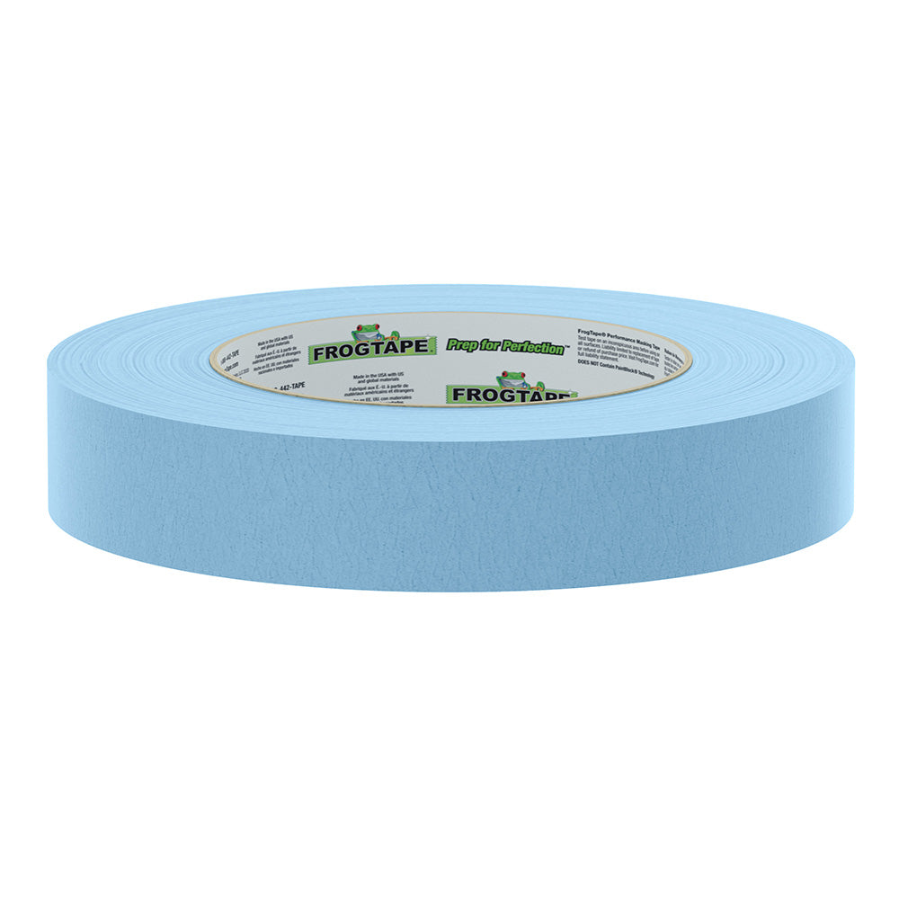 FrogTape CP 250 Medium-High Adhesion Masking Tape - 24MM x 55M x 6-Pack - Light Blue - Rated for 250°F 105327