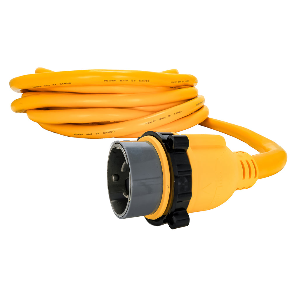 Camco 50 Amp Power Grip Marine Extension Cord - 50' M-Locking/F-Locking Adapter 55623