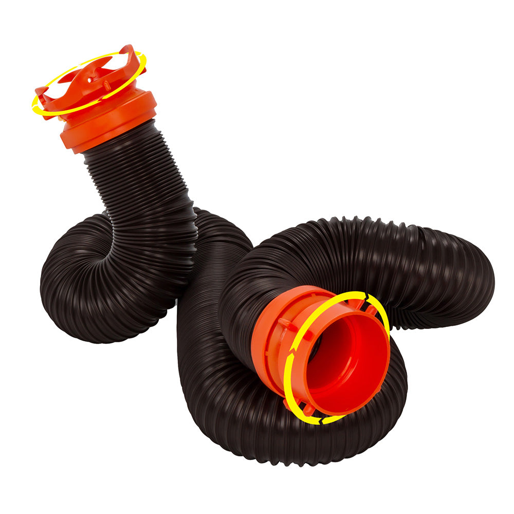 Camco RhinoFLEX 10' Sewer Hose Extension w/Swivel Bayonet & Lug 39764