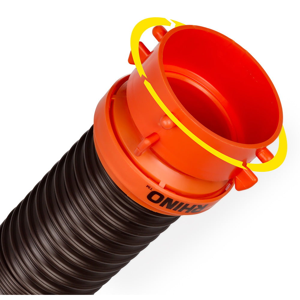 Camco RhinoFLEX 10' Sewer Hose Extension w/Swivel Bayonet & Lug 39764