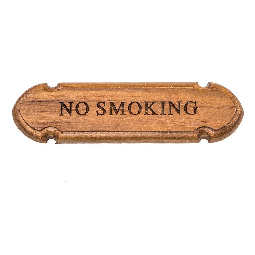 Whitecap Teak "No Smoking" Name Plate 62672