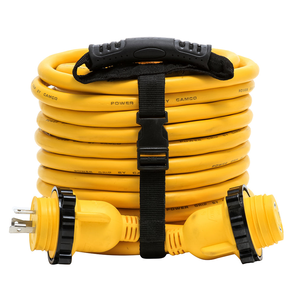 Camco 30 Amp Power Grip Marine Extension Cord - 50' M-Locking/F-Locking Adapter 55613