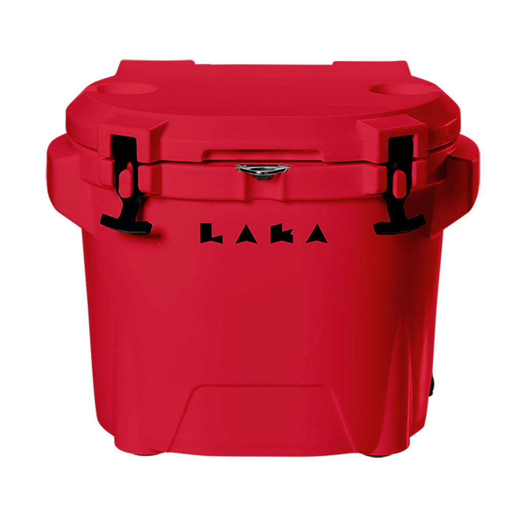 LAKA Coolers 30 Qt Cooler w/Telescoping Handle & Wheels - Red 1089