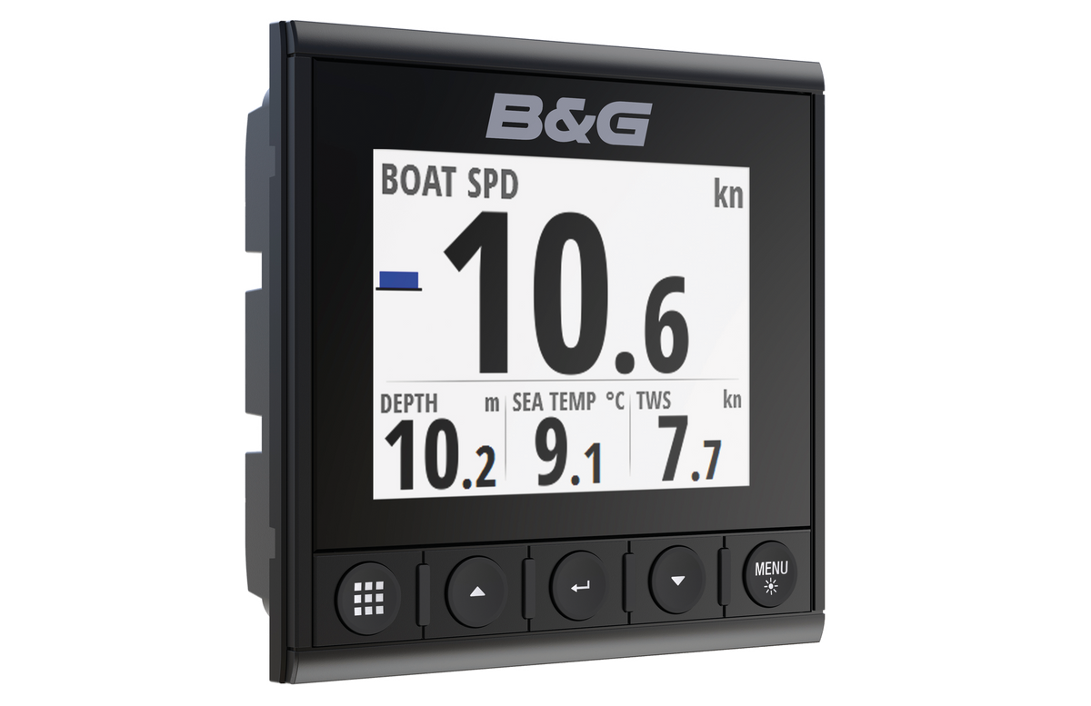 B&G Triton 2 Wireless Speed/Depth/Wind Instrument Pack, 4.1in Color Display, DST810 Thru-Hull Speed/Depth/Temp Transducer, WS320 Wireless Wind Sensor, NMEA 2000 Starter Kit