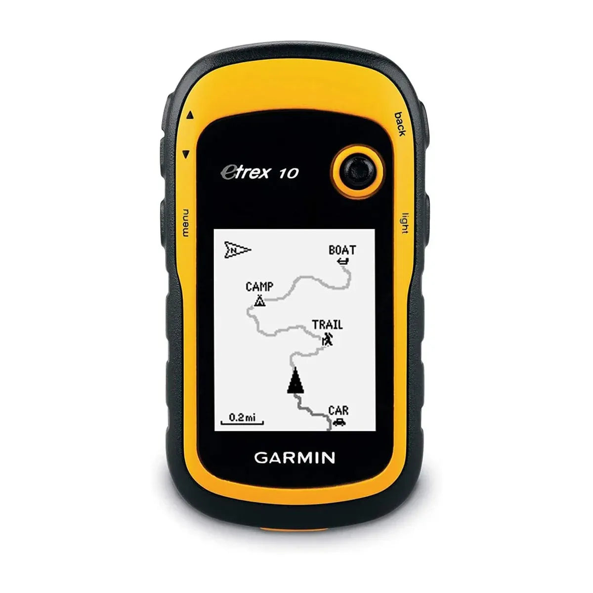 Garmin eTrex 10 Handheld GPS, Worldwide Basemap, GPS/GLONASS, 2.2 in Monochrome Display, IPX7, 25 hr Battery Life