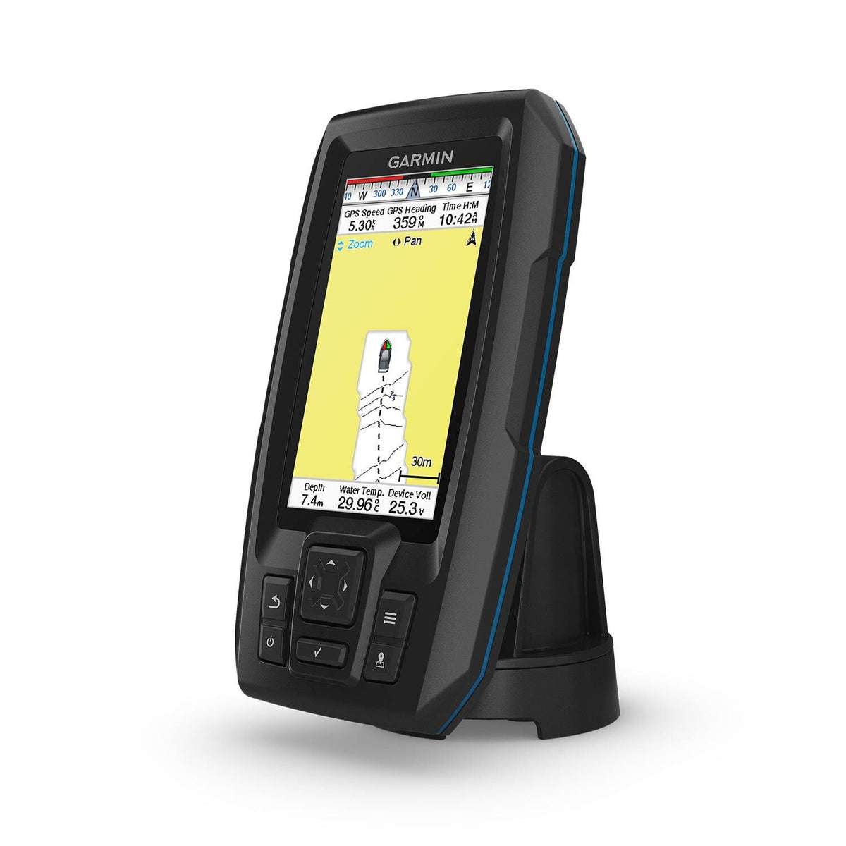 Garmin STRIKER Plus 4 GPS Fishfinder, 4.3in Display, CHIRP Traditional Sonar, Quickdraw Contours, Dual-Beam TM Transducer