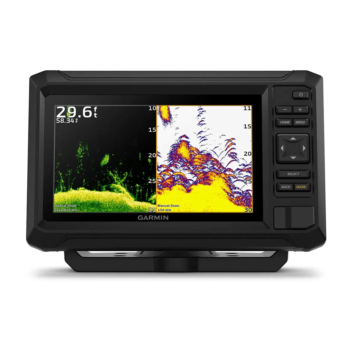 Garmin ECHOMAP UHD2 74CV Chartplotter/Fishfinder Combo, 7 in Keyed Display, Navionics+ U.S. Coastal & Great Lakes Charts, GT20-TM Transducer, CHIRP Sonar, ClearVü Sonar, Wi-Fi
