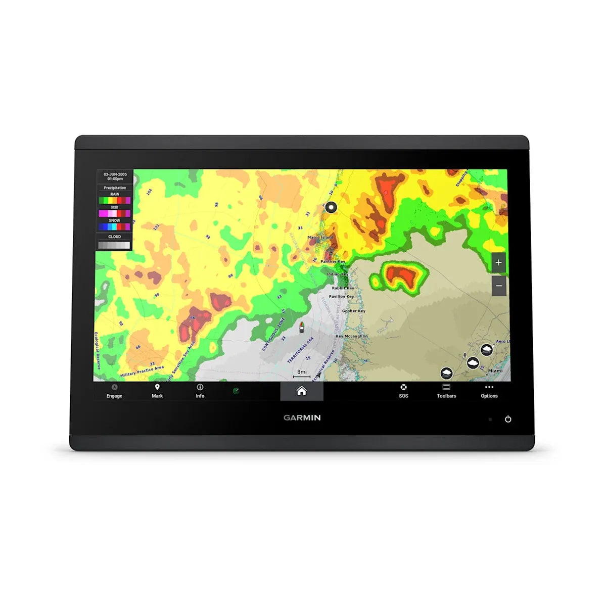 Garmin GPSMAP 1643 GN+ Chartplotter, Non-Sonar, 16 in HD IPS Touchscreen, Garmin Navionics+ Charts, NMEA 2000, IPX7