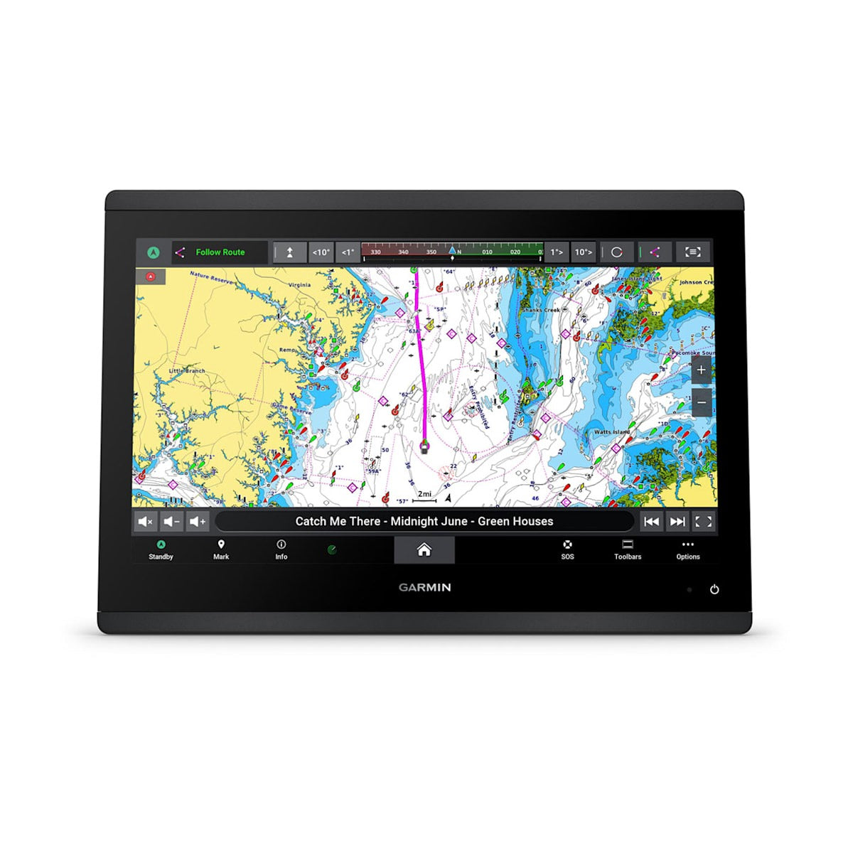 Garmin GPSMAP 1643 GN+ Chartplotter, Non-Sonar, 16 in HD IPS Touchscreen, Garmin Navionics+ Charts, NMEA 2000, IPX7