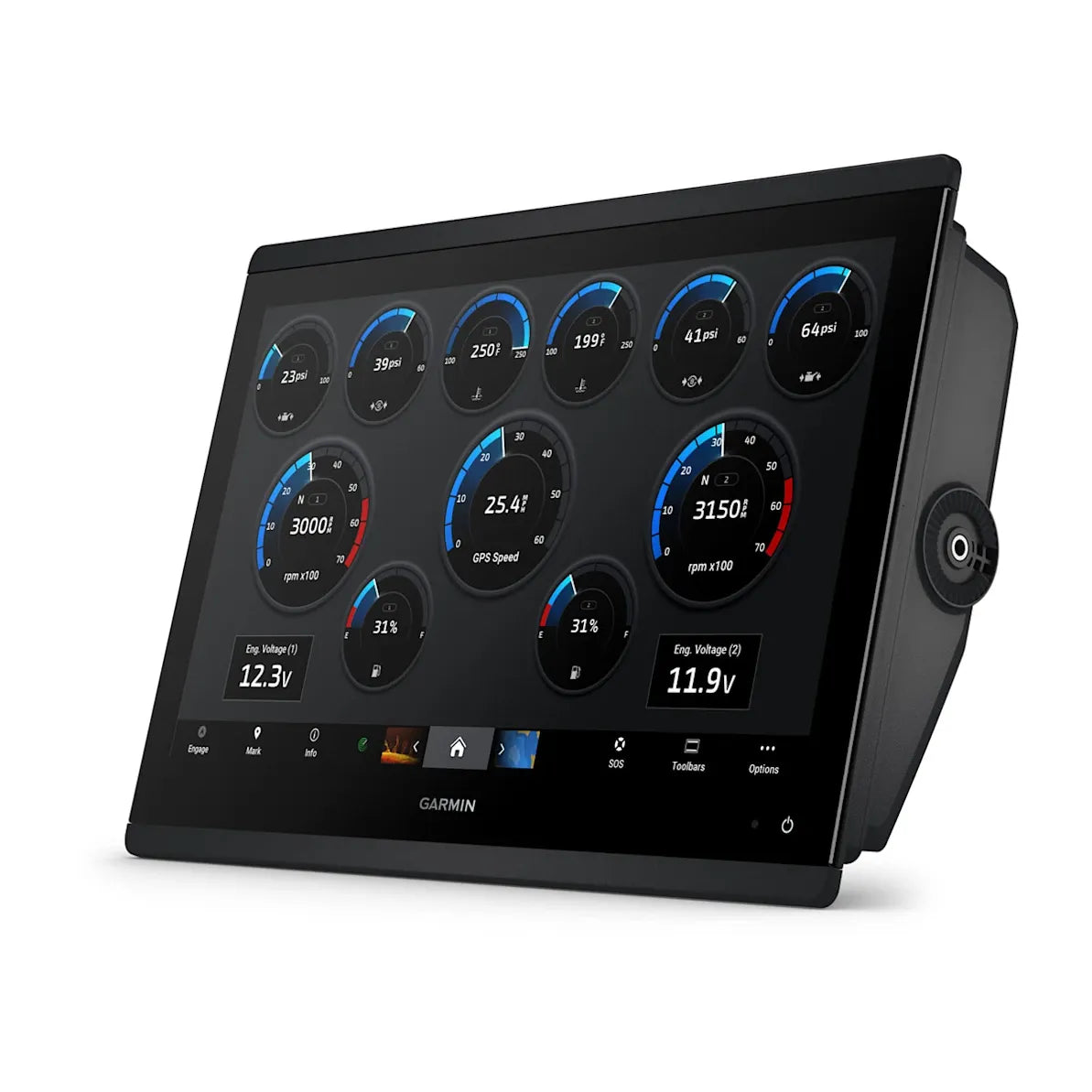 Garmin GPSMAP 1643 GN+ Chartplotter, Non-Sonar, 16 in HD IPS Touchscreen, Garmin Navionics+ Charts, NMEA 2000, IPX7