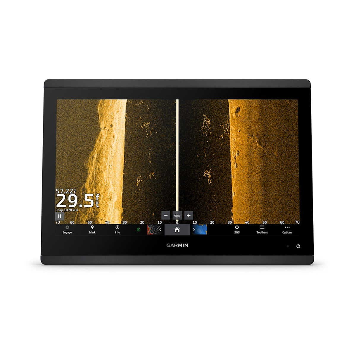 Garmin GPSMAP 1643xsv Chartplotter/Fishfinder, 16 in IPS Touchscreen, Garmin Navionics+ Built-In Charts, Ultra High-Definition SideVü/ClearVü Sonar, 1 kW CHIRP Support, NMEA 2000, Wi-Fi