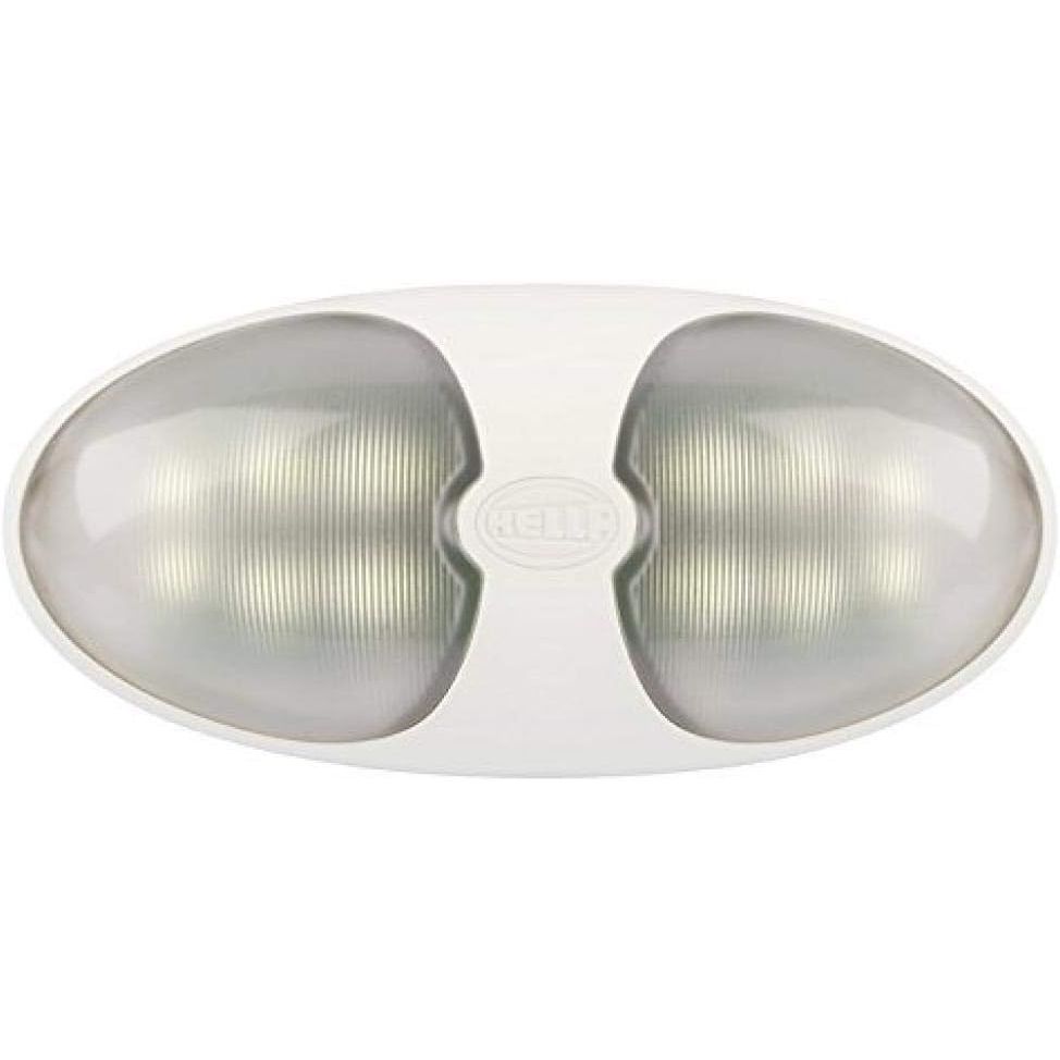 Hella Marine DuraLED 12 Interior/Exterior LED Lamp, 3000K Warm White Light, White Housing, 12/24V DC, IP67, ISO 8846 Ignition Protected, Surface Mount