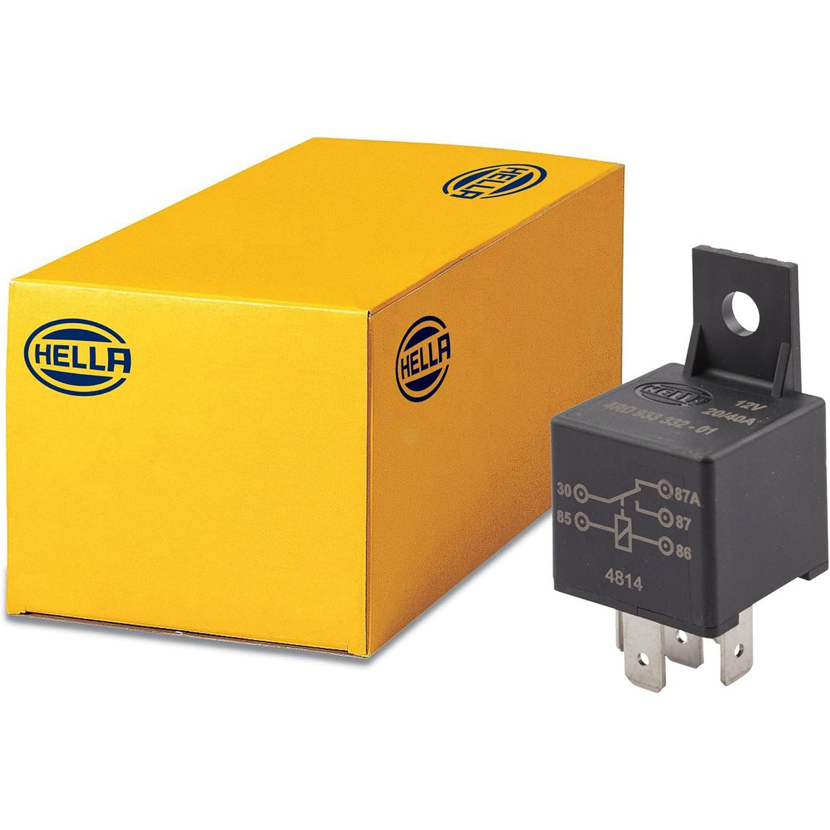 Hella Marine Mini ISO SPDT Relay, 12V, 40A, IP54, Mounting Bracket