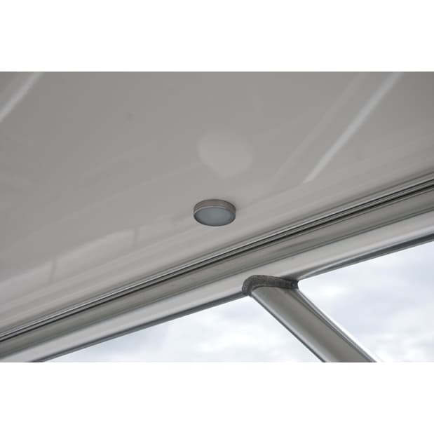 Lumitec Halo Flush Mount LED Down Light, White/Red Dimming, 10-30V DC, IP67, Brushed Finish