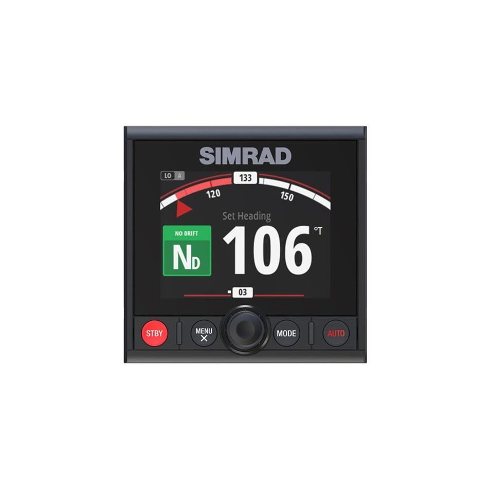 Simrad AP44 Autopilot Controller, 4.1in Color Display, Rotary Dial, NMEA 2000, IPX7, Flush Mount