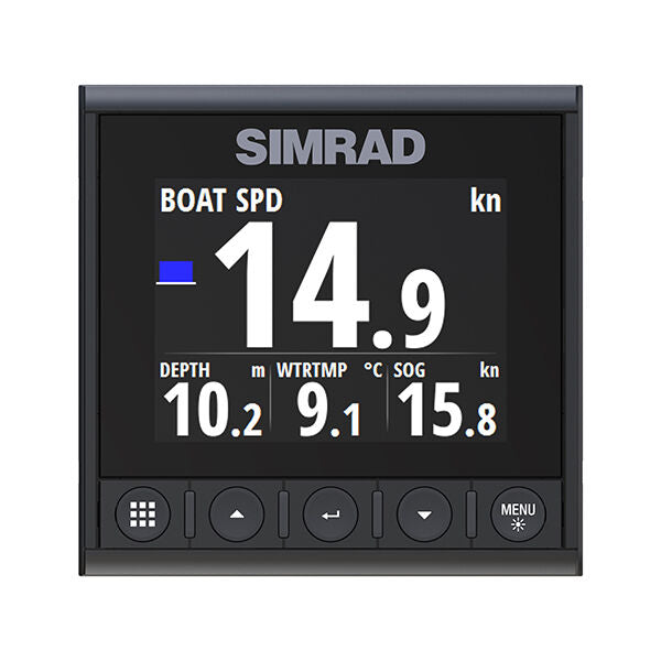 Simrad IS42 Speed/Depth Pack, 4.1in Color Display, IPX7, DST800 Thru-Hull Sensor, NMEA 2000 Backbone Starter Kit
