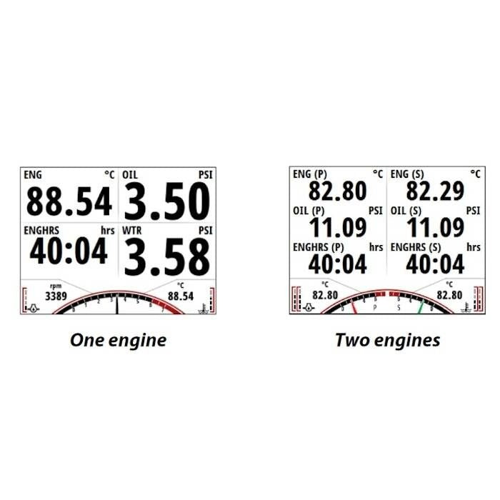 Simrad IS42J Digital Engine Gauge, J1939 to NMEA 2000 Gateway, Dual-Engine