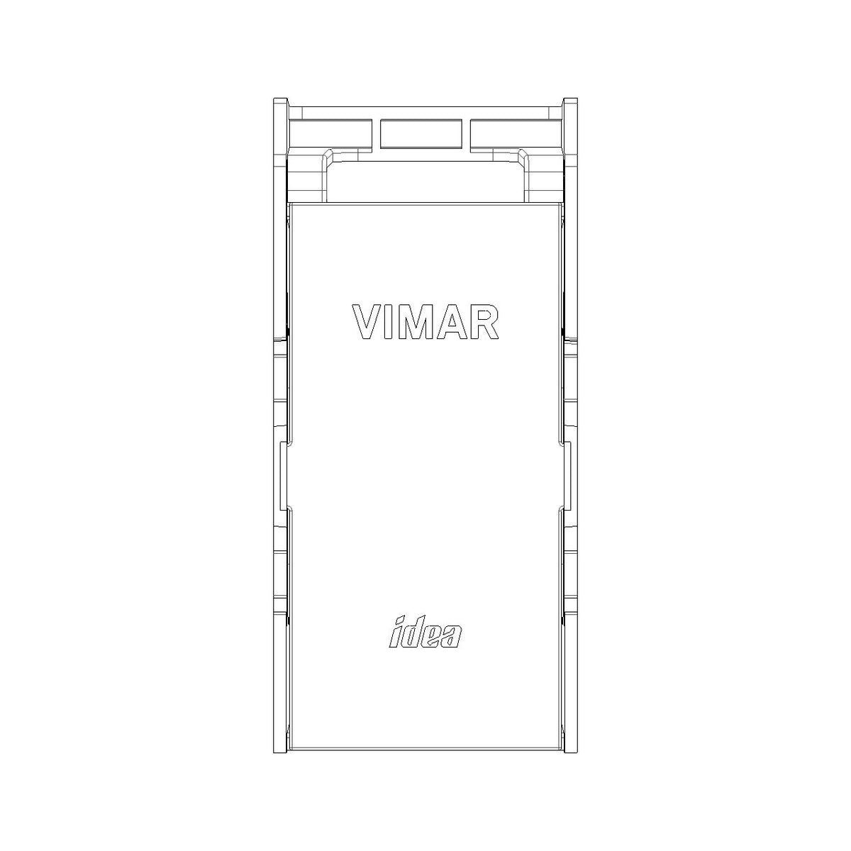 Vimar DIN Rail Mounting Frame, 1-Module, 2x17.5mm, RAL 7035 Grey