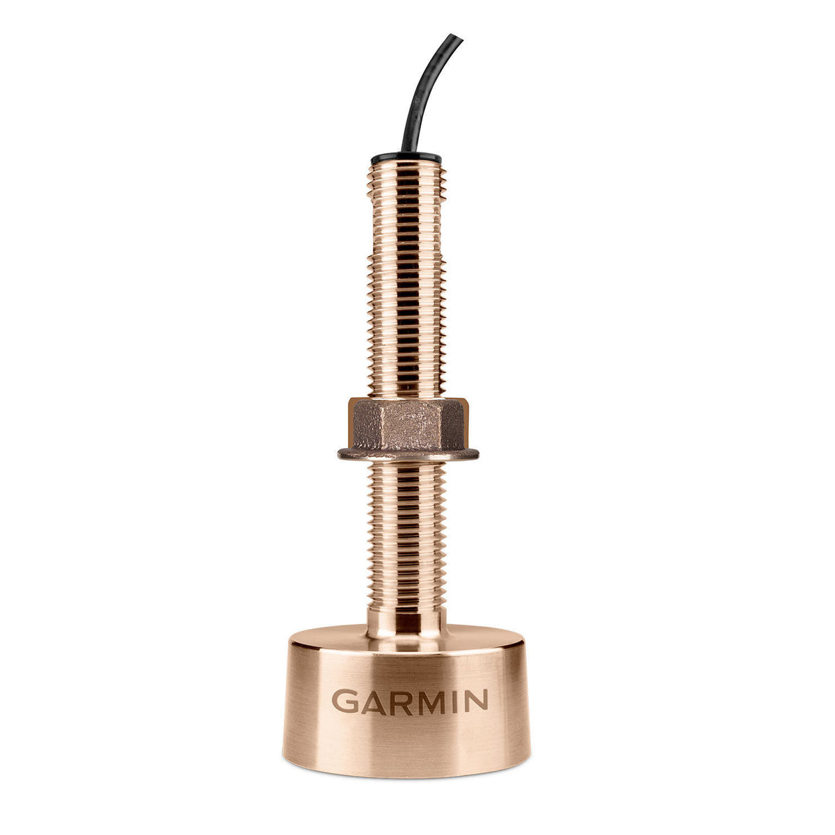 Garmin GT15M-TH Thru-Hull Mid-Band CHIRP Transducer, 600W, 85-165 kHz, Bronze Housing, 8-Pin, Temp Sensor