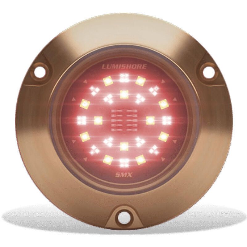 Lumishore EOS SMX154 Underwater Surface Mount Light, RGBW, 10.5-31V, 7000 lm White Output, 90 Deg Beam, Bronze Housing