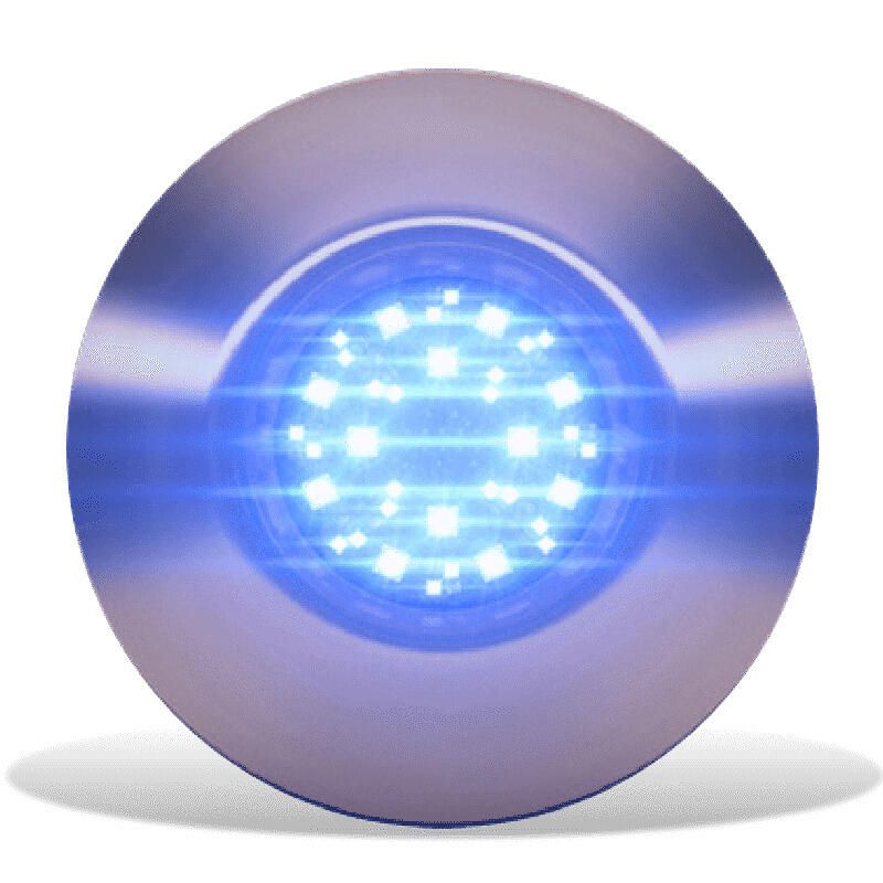 Lumishore SUPRA TIX404 Thru-Hull Underwater LED Light, Dual-Color Blue/White, 8,150 Fixture Lumens, 10.5-31V, IP68, 110 Degree Beam