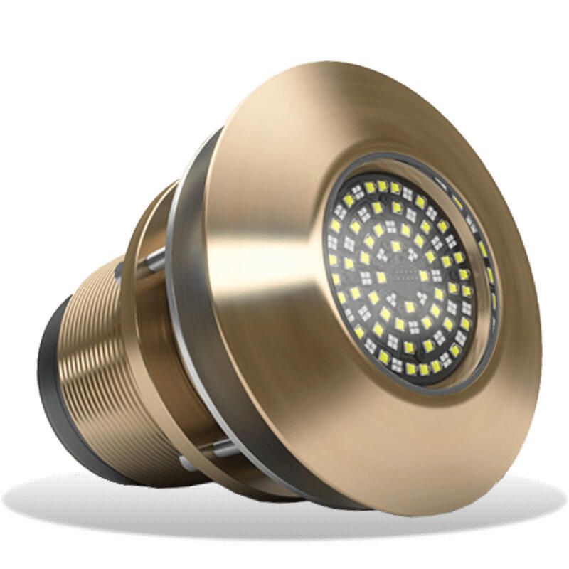 Lumishore SUPRA TIX1604 Interchangeable Thru-Hull Underwater LED Light, Blue/White Light, 20,000 Lumens, 110 Degree Beam
