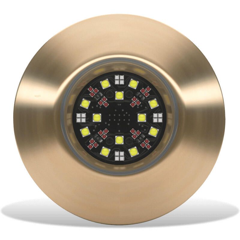 Lumishore EOS TIX404 Thru-Hull RGBW Underwater LED Light, 10.5-31V DC, 7,500 Fixture Lumens, 110 Deg Beam