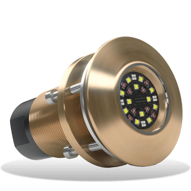Lumishore EOS TIX404 Thru-Hull RGBW Underwater LED Light, 10.5-31V DC, 7,500 Fixture Lumens, 110 Deg Beam