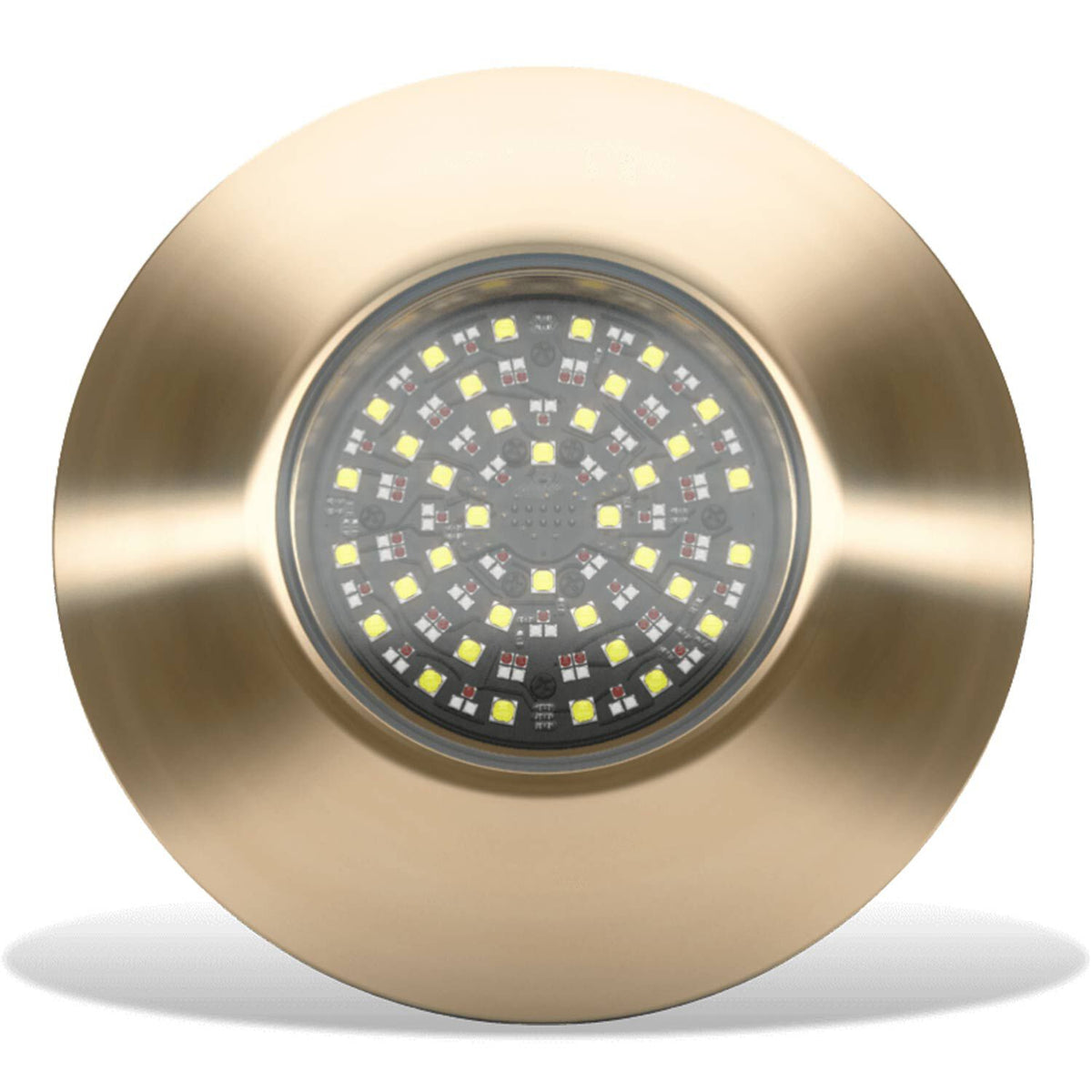 Lumishore EOS TIX1604 Thru-Hull Underwater LED Light, Interchangeable, RGBW, 20-31V DC, IP68, 17,500 Lumens, 110 Degree Beam, Marine Bronze Body