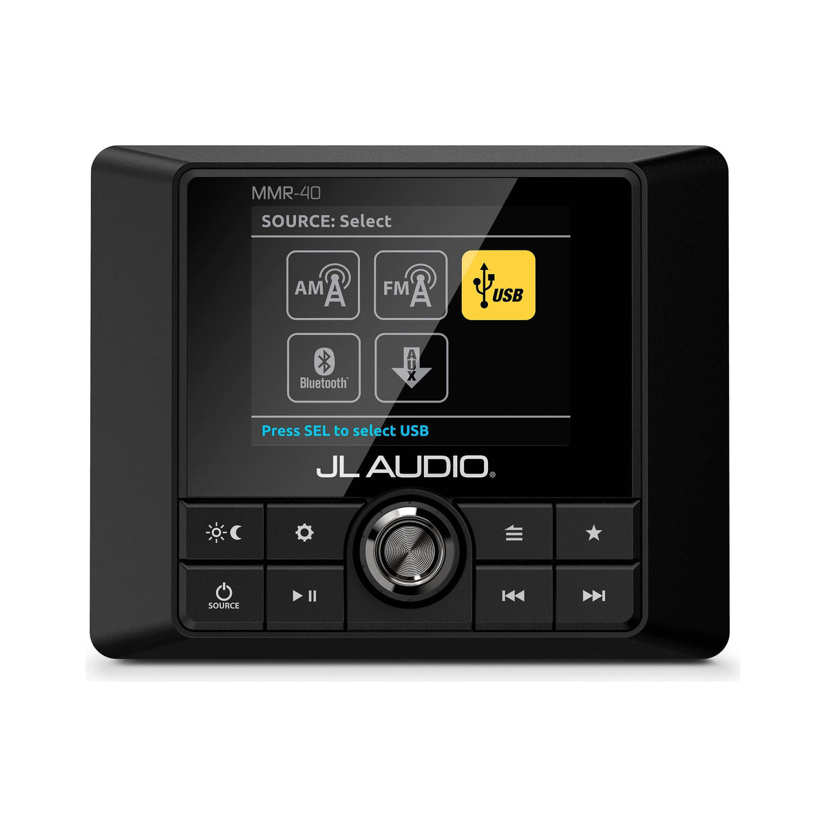 JL Audio MMR-40 Wired NMEA 2000 Network Controller, For JL Audio MediaMaster, 2.8in Full-Color LCD, IP66