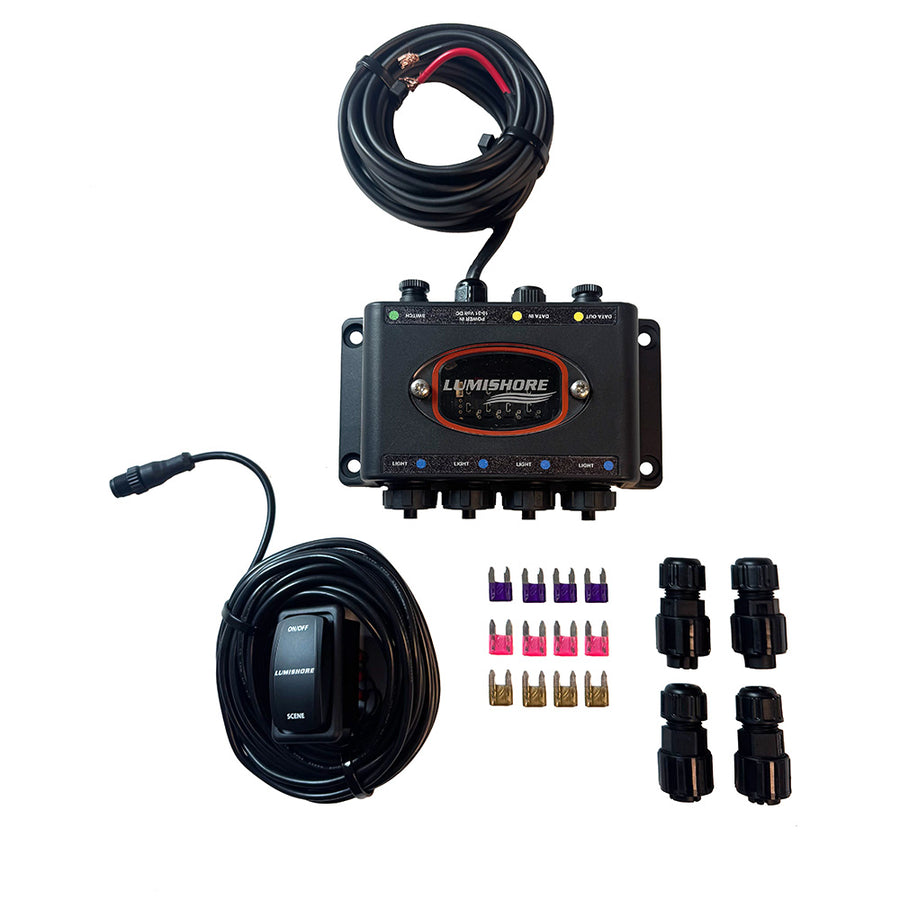 Lumishore SUPRA i-Connect Install Kit, For SMX54, IP68, 4-Light Hub