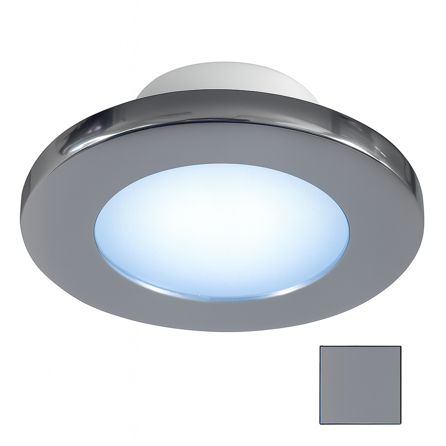 i2Systems Apeiron A3101Z Screw-Mount LED Downlight, 9-30V DC, IP67, Dimmable, 6500K Cool White, Brushed Nickel Finish