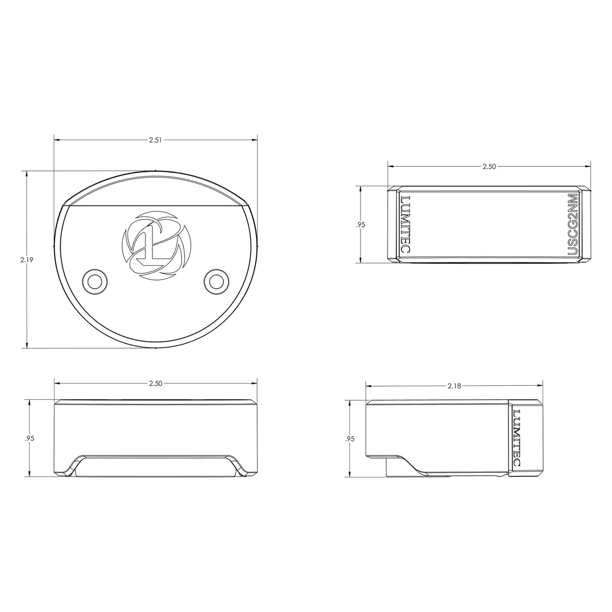 Lumitec Composite Surface-Mount Starboard Green Nav Light, 10-30V, 2NM