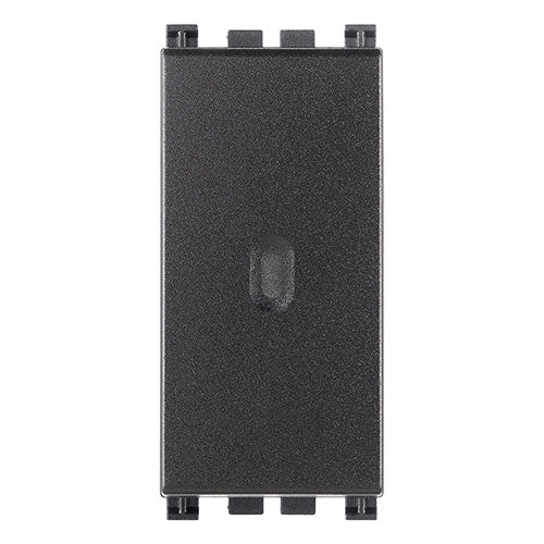 Vimar Arke Axial 1-Way Switch, Single Pole, 16AX, 250V AC, Illuminable, 2-Module, Grey