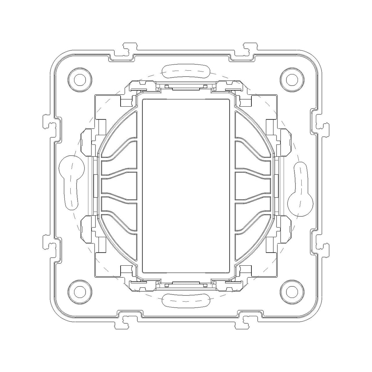 Vimar Eikon 1-Module Mounting Frame, No Screws, For 60 mm or 56 x 56 mm Boxes