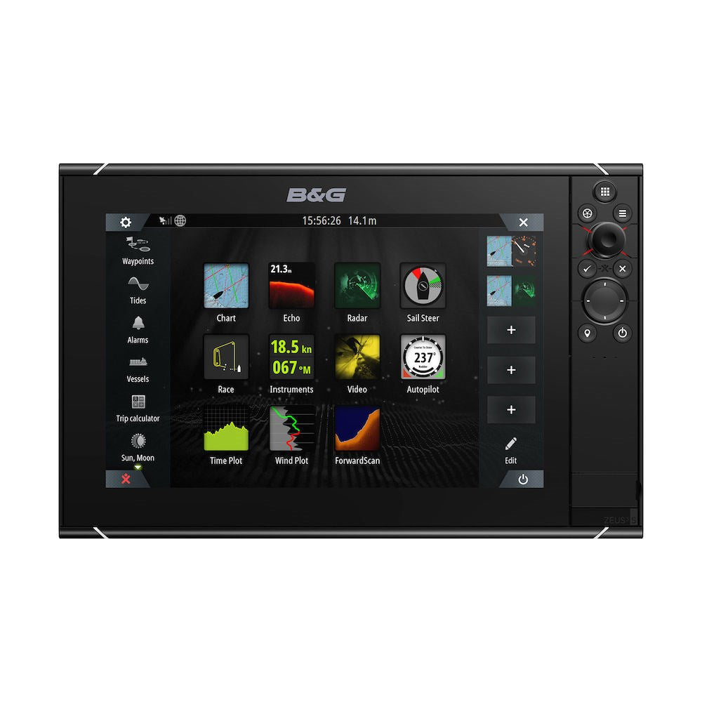 B&G Zeus 3S Multifunction Display, IPX6/IPX7, NMEA 2000, Touchscreen and Keypad, Wi-Fi