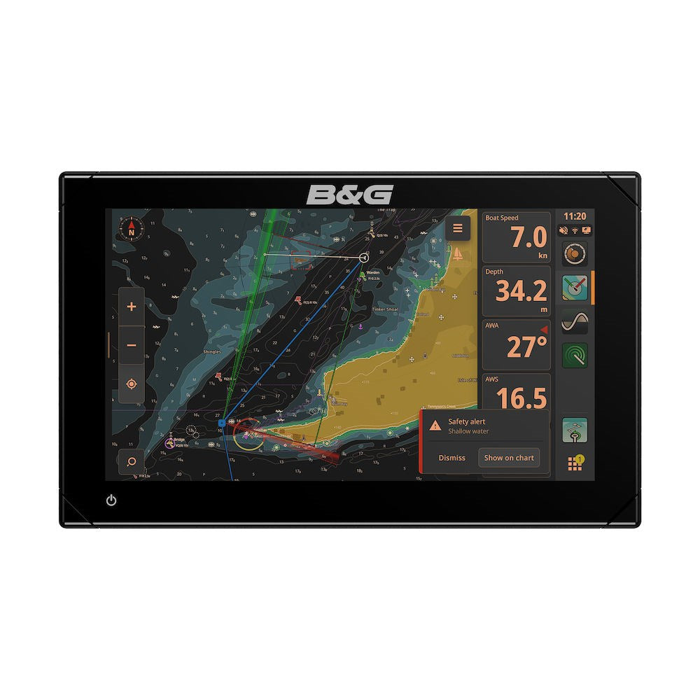 B&G Zeus S Chartplotter/Fishfinder, SolarMax IPS Touchscreen, CHIRP Sonar, NMEA 2000, Wi-Fi, Ethernet, IPX6/IPX7