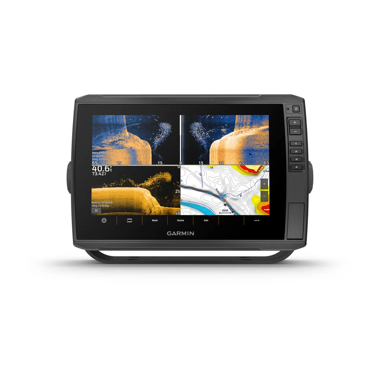Garmin ECHOMAP Ultra 2 Chartplotter/Fishfinder Combo, LiveScope Support, SideVü Sonar, ClearVü Sonar, Multi-Band GPS, Wi-Fi Networking, NMEA 2000