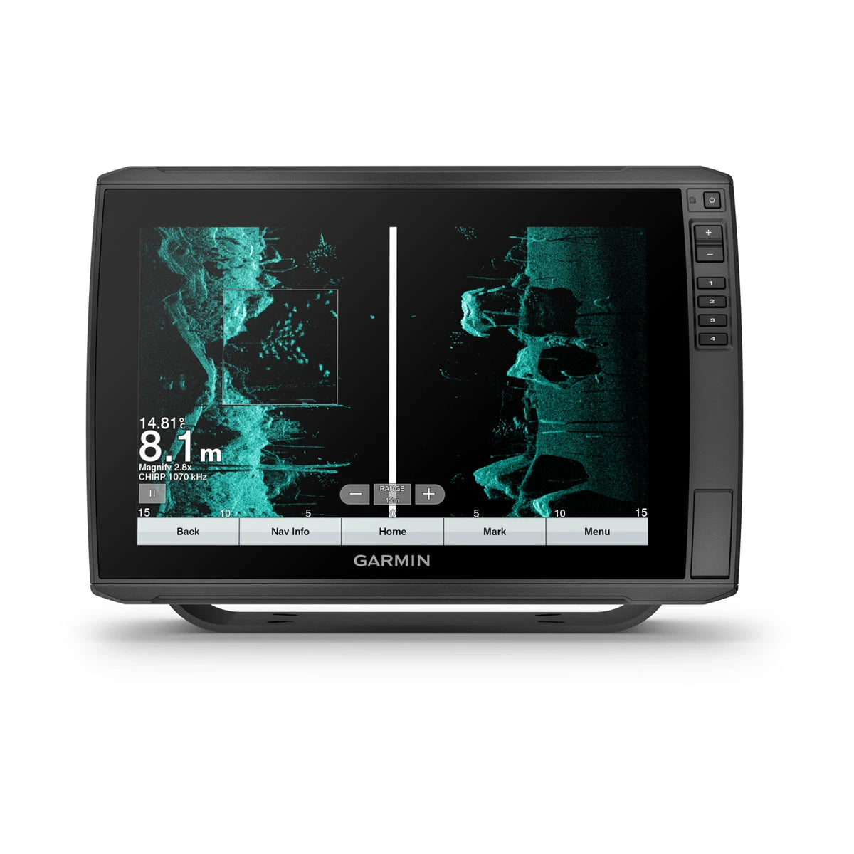 Garmin ECHOMAP Ultra Chartplotter/Sonar Combo, Panoptix LiveScope Support, GT56UHD-TM Transducer, UHD ClearVü, UHD SideVü, NMEA 2000, Wi-Fi ActiveCaptain App
